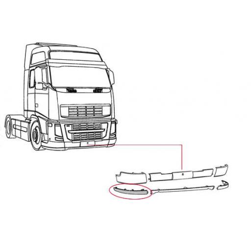 Lower Spoiler LHS to suit Volvo FH