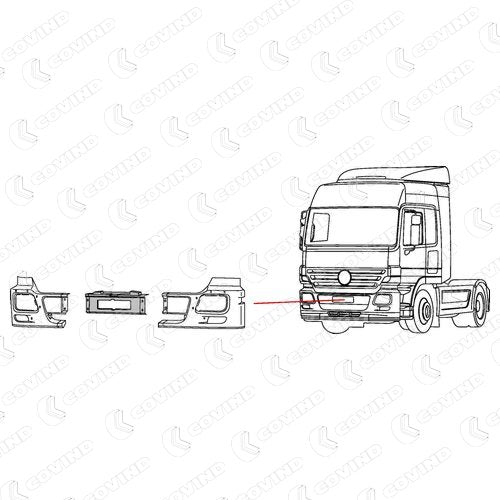 Bumper support suit Mercedes Actros Mp2/3