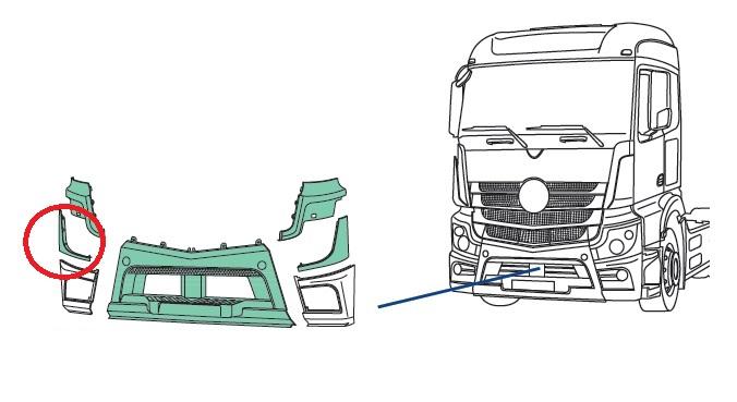 Wind Deflector to suit Mercedes Actros MP4 R/H